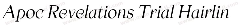 Apoc Revelations Trial Hairline字体转换